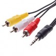 Шнур 3,5(mini jack) X 3 RCA(тюльпана)