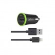 Автомобильное зарядное устройство на 1 USB Belkin 10W 2.1A Lightning для iPhone5/5S/6/6S