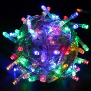 100 LED бел.-черный провод, мульти