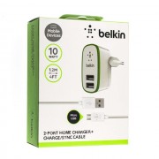 Сетевое зарядное устройство на 2 USB Belkin 2.1A micro USB